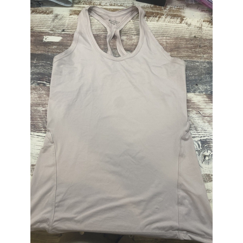 Athleta Ivory Lightweight Tank Top Womens XS Strappy Racerback Gym Outdoor